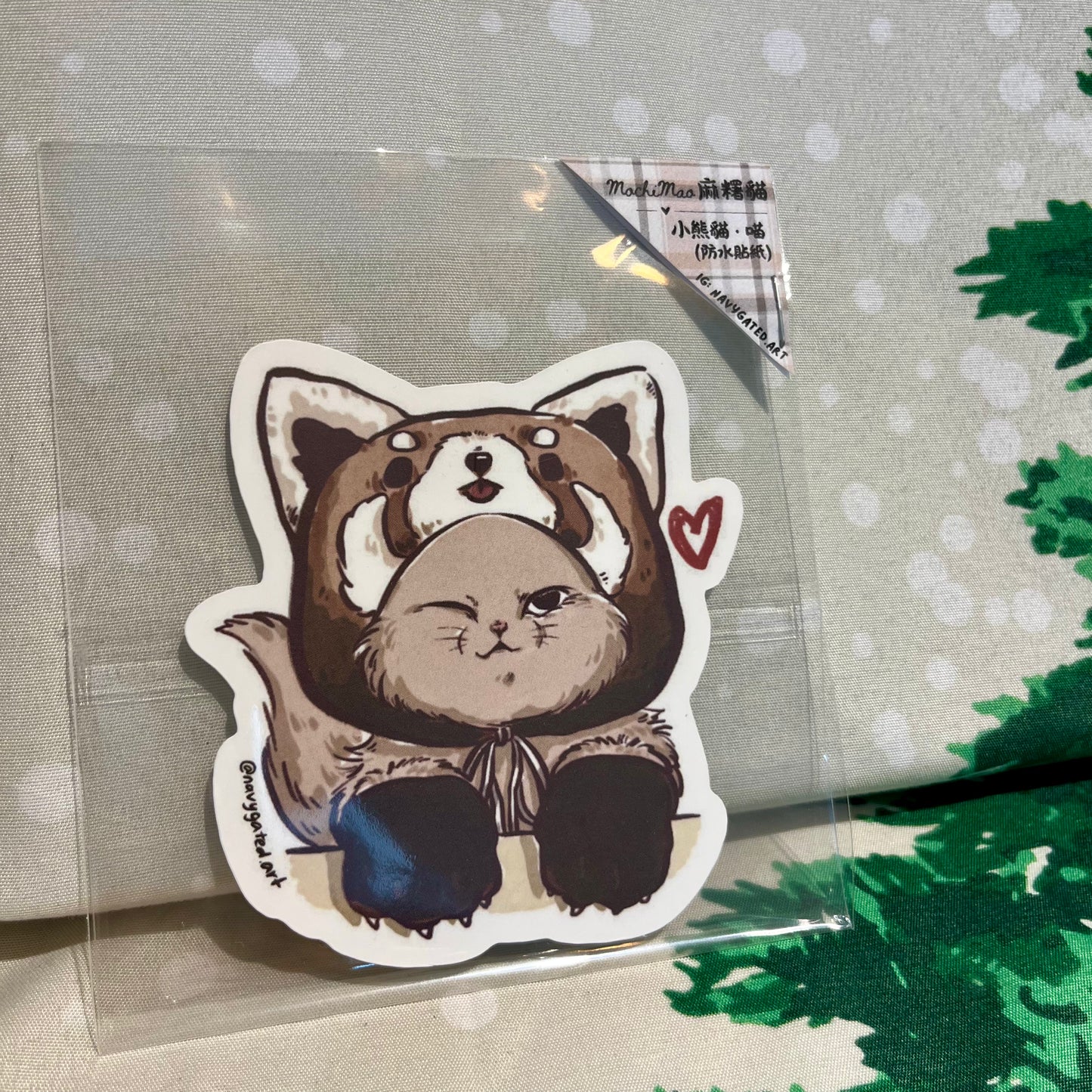 【MochiMao麻糬貓】「喵氏」防水大貼紙