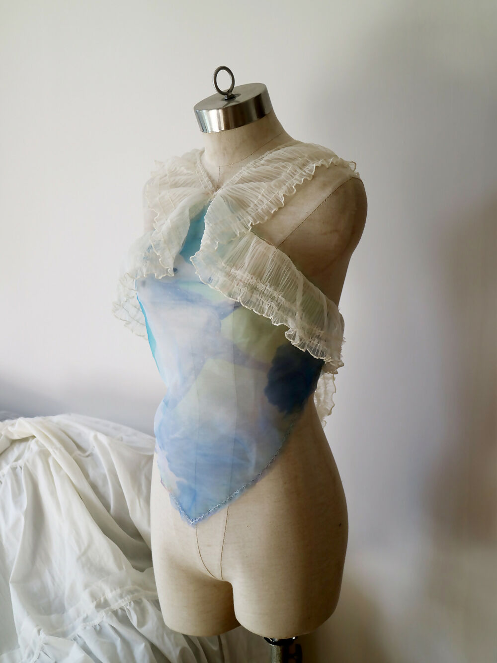 Iridescent Sky Sheer Scarf Top