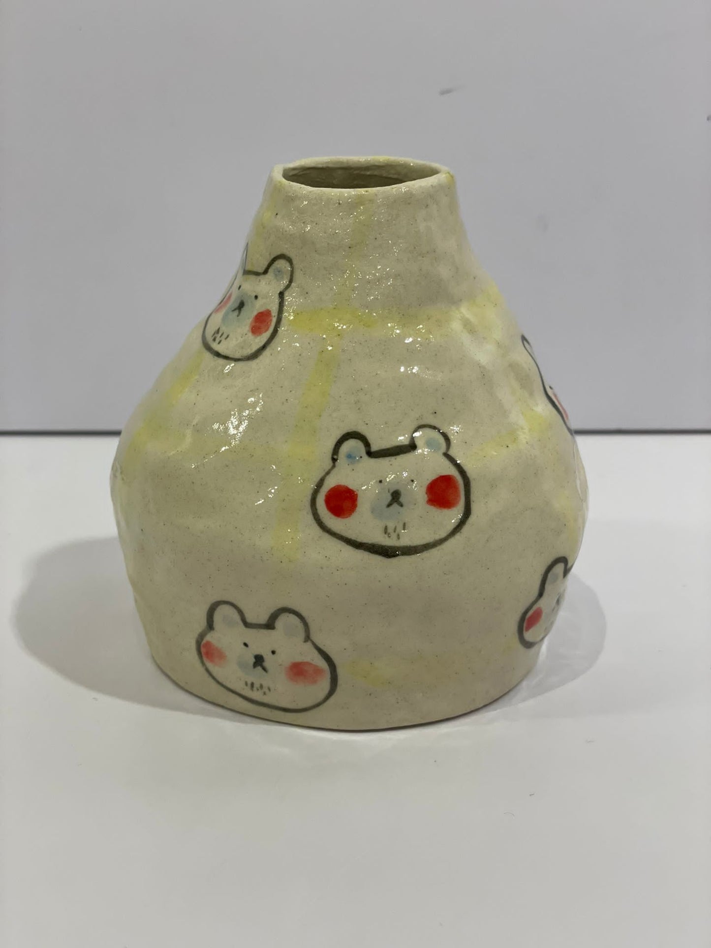 瓷器花瓶-格子