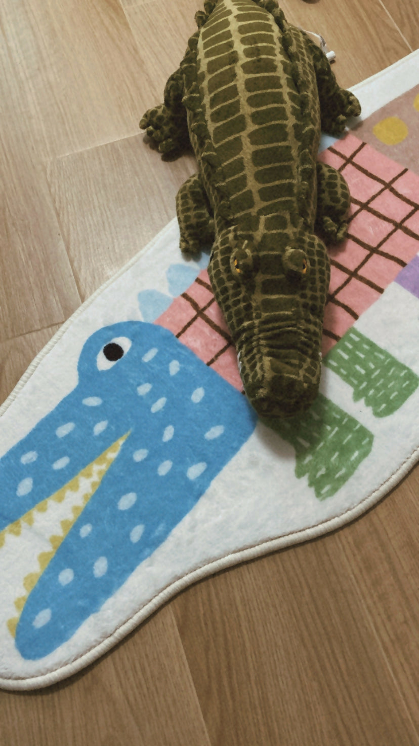 卡通花紋鱷魚地毯