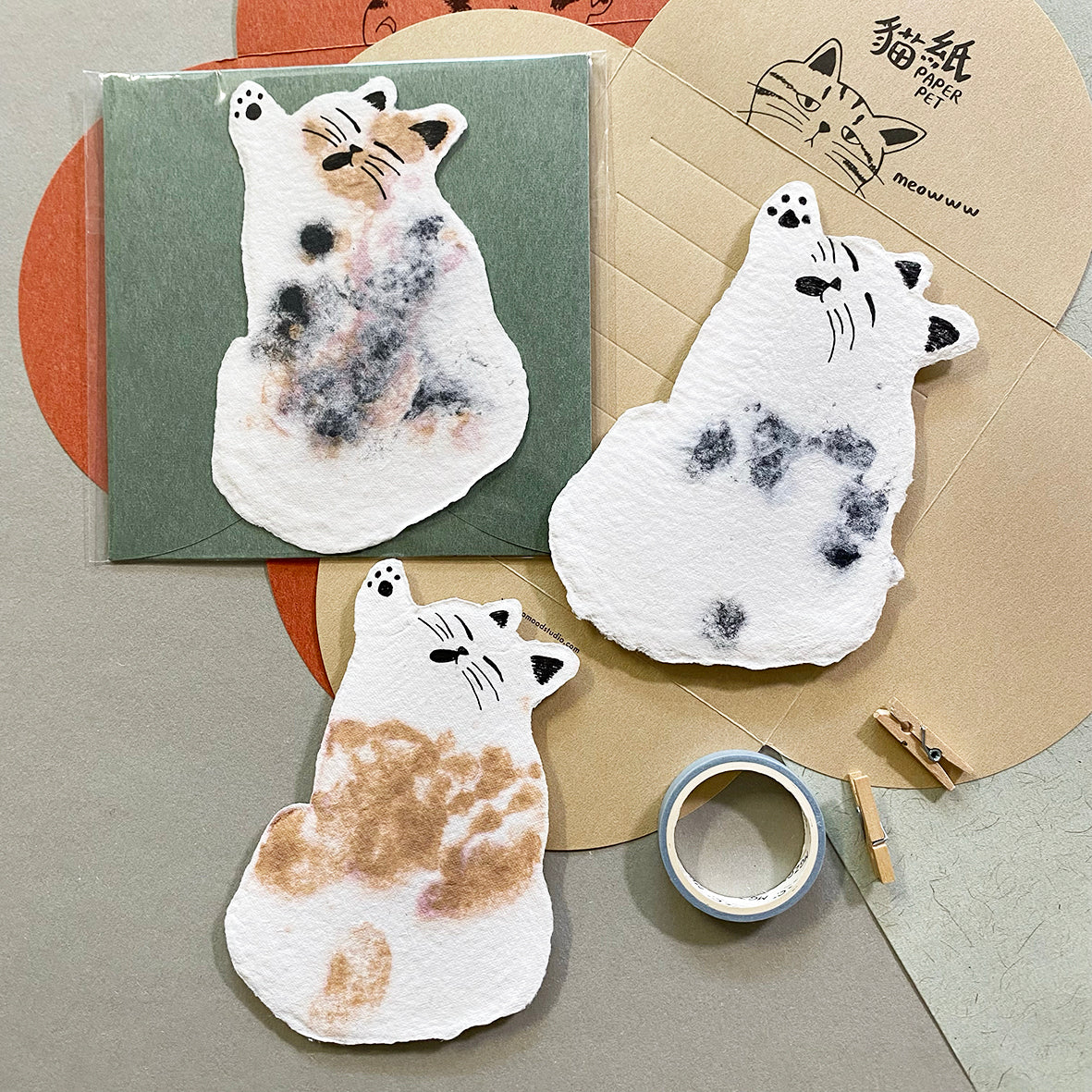 淘氣小貓紙《再生紙卡》