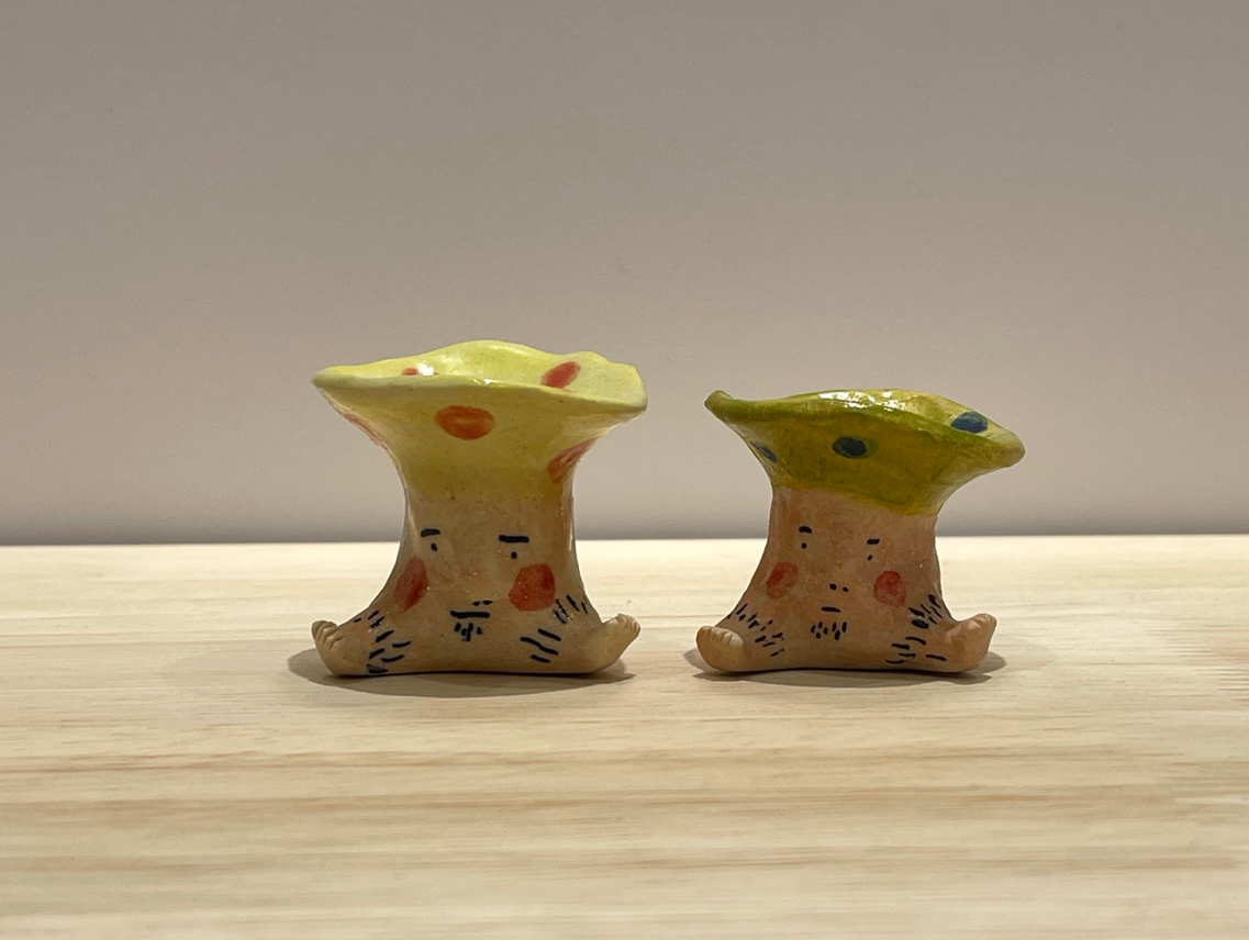 Porcelain doll - mini mushroom