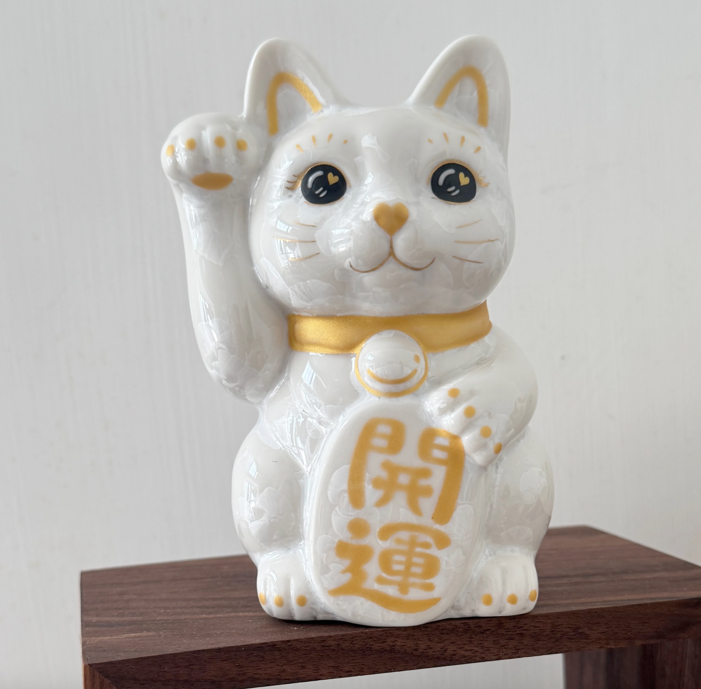 清水燒花結晶招財貓  standard size