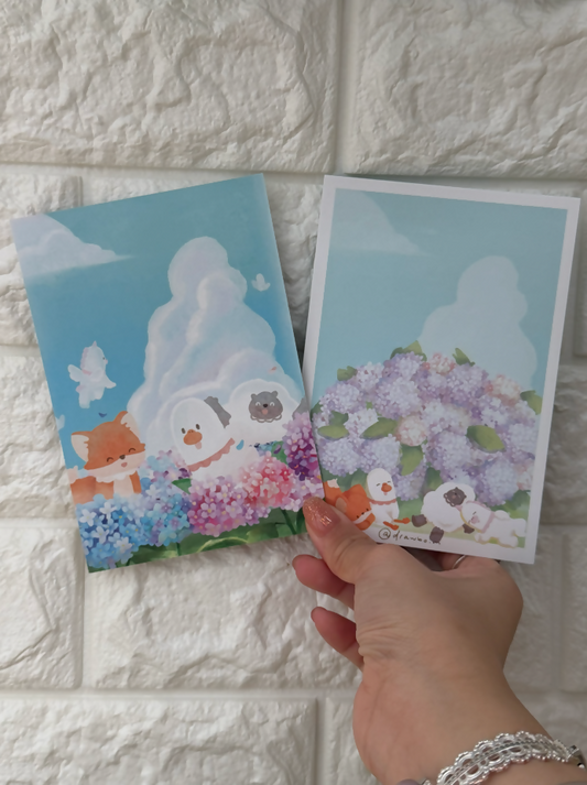 繡球花 （Postcard)