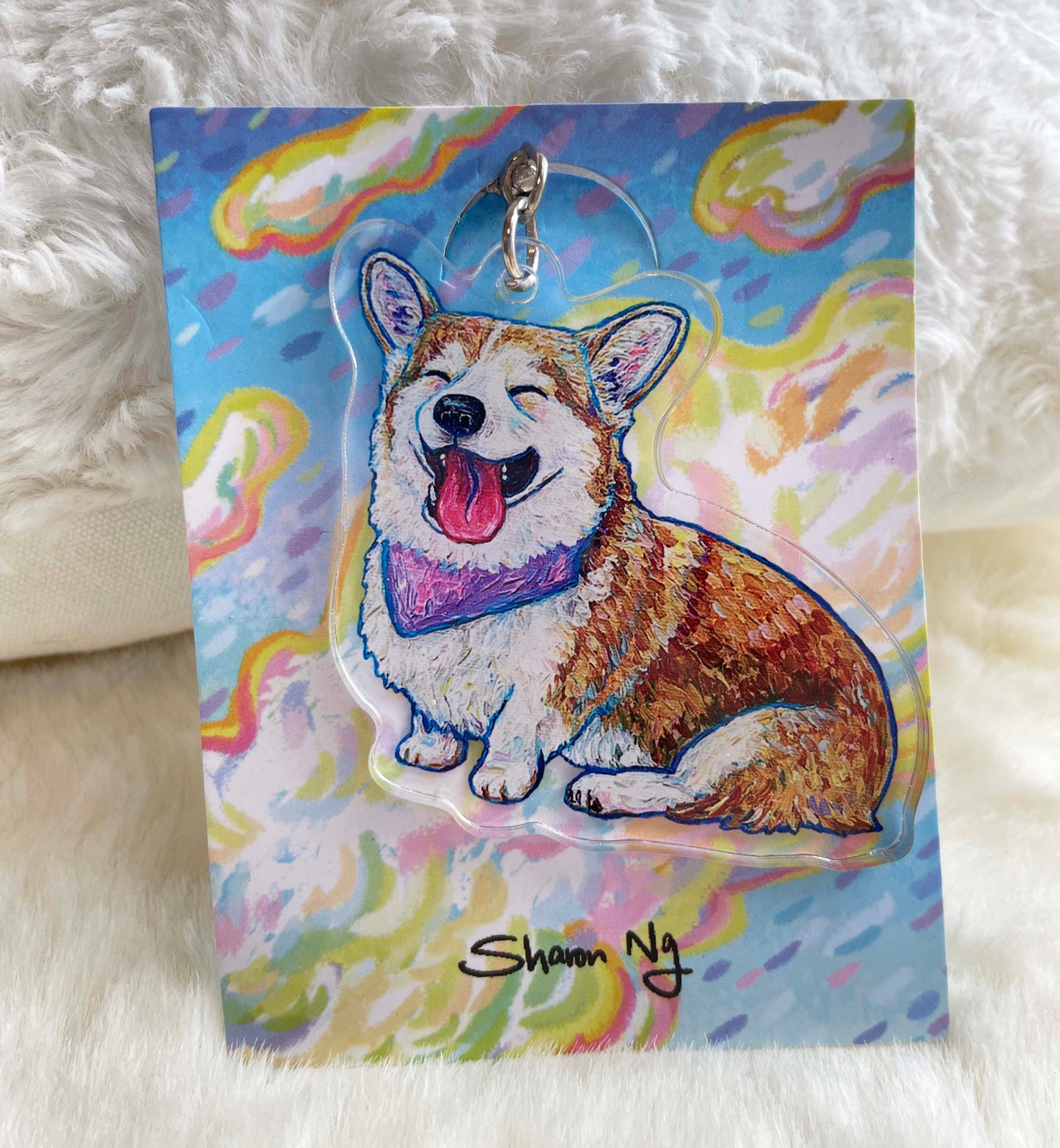 Sharonng Art 鎖匙扣（狗）