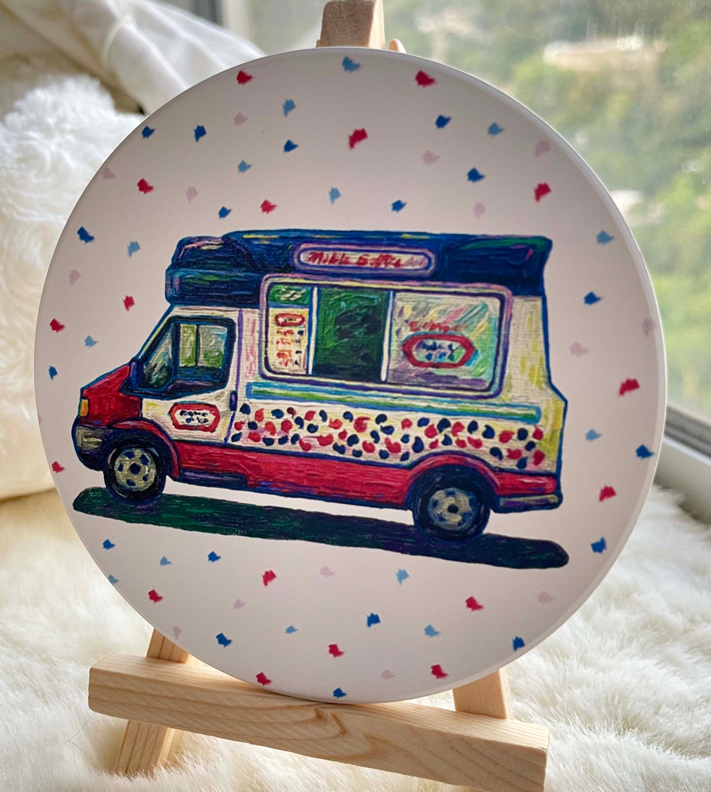 Sharonng Art 陶瓷畫杯墊(連小畫架)