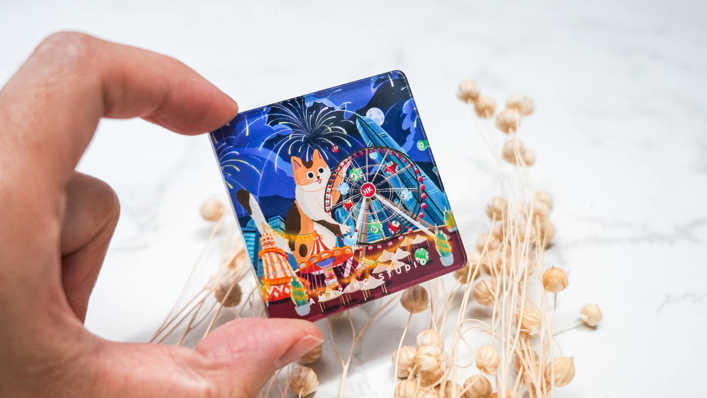 【貓遊街角】亞加力磁石貼