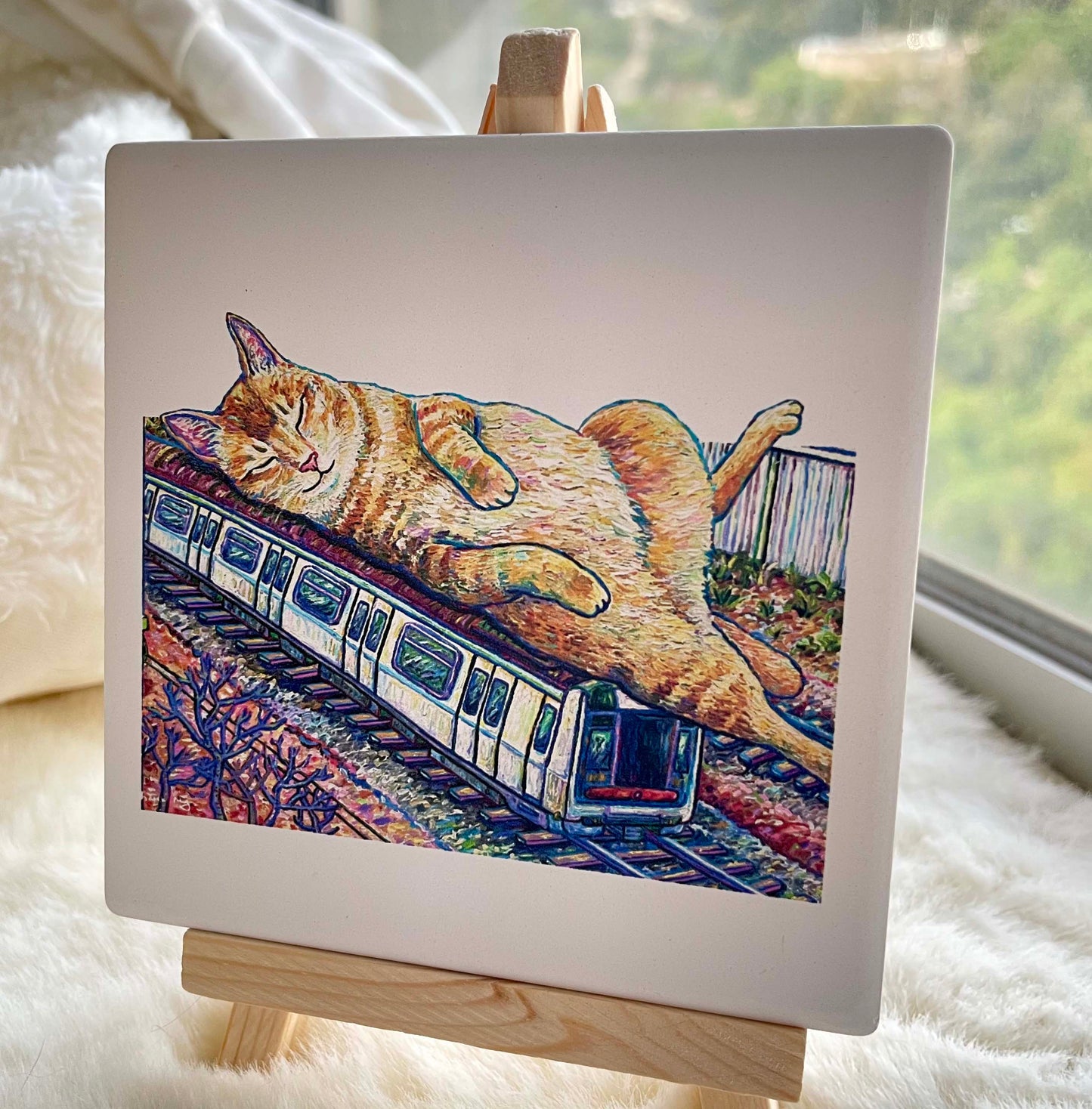 Sharonng Art 陶瓷畫杯墊(連小畫架)