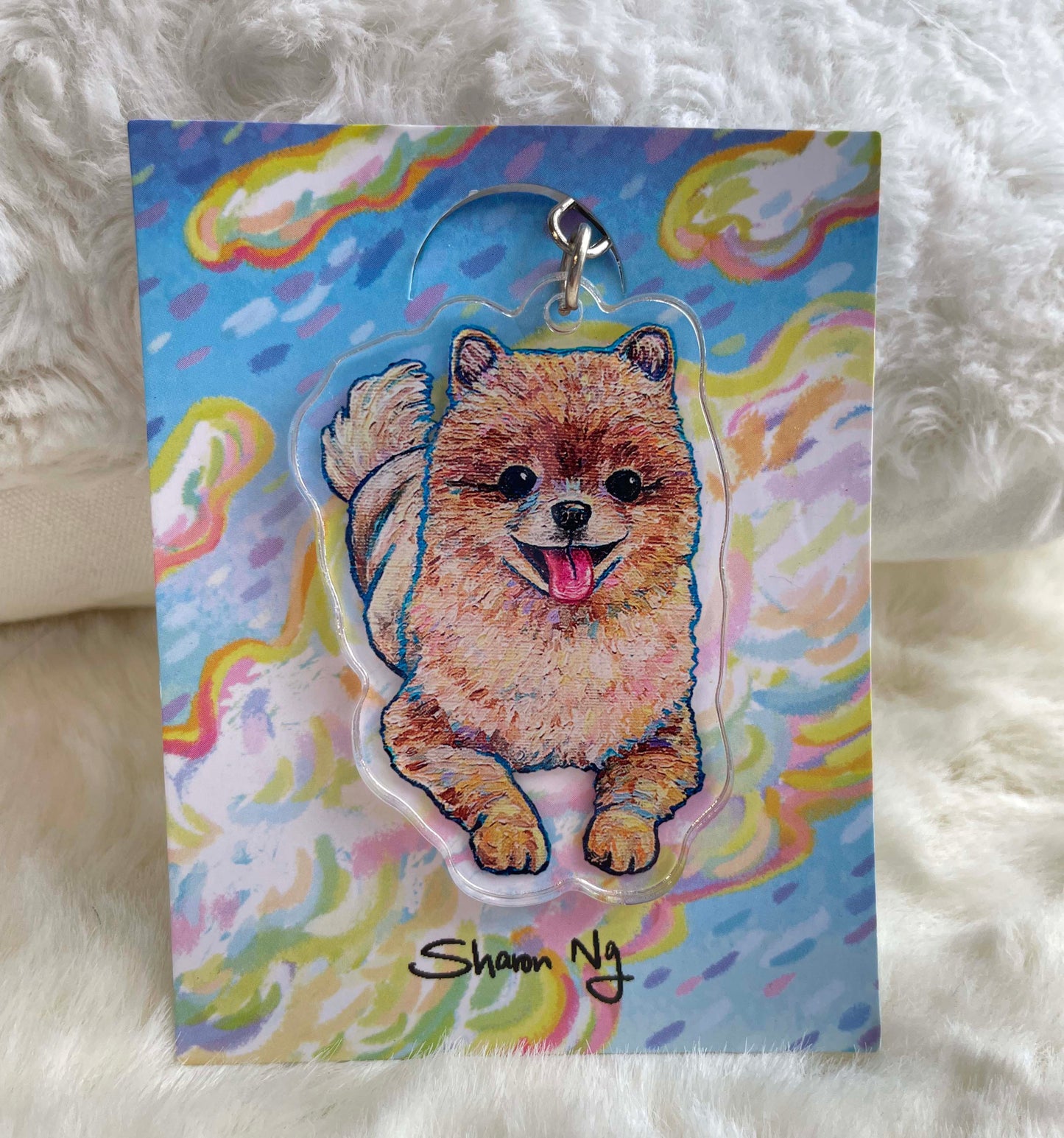 Sharonng Art 鎖匙扣（狗）