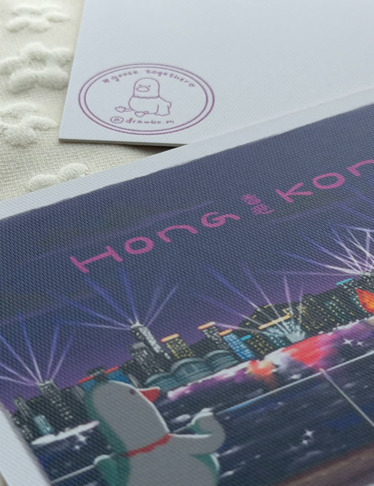 維多利亞港 night （Postcard)