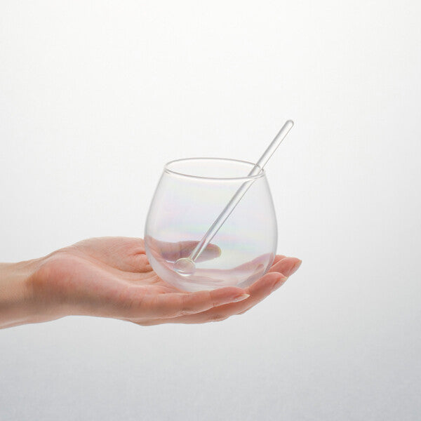 Bubble glass (with stirring stick)