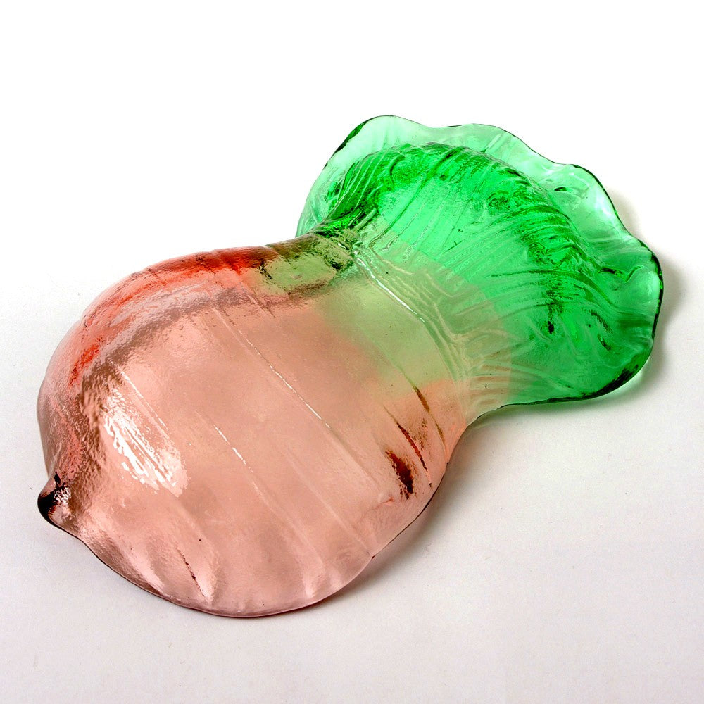 Glass beetroot shaped bowl