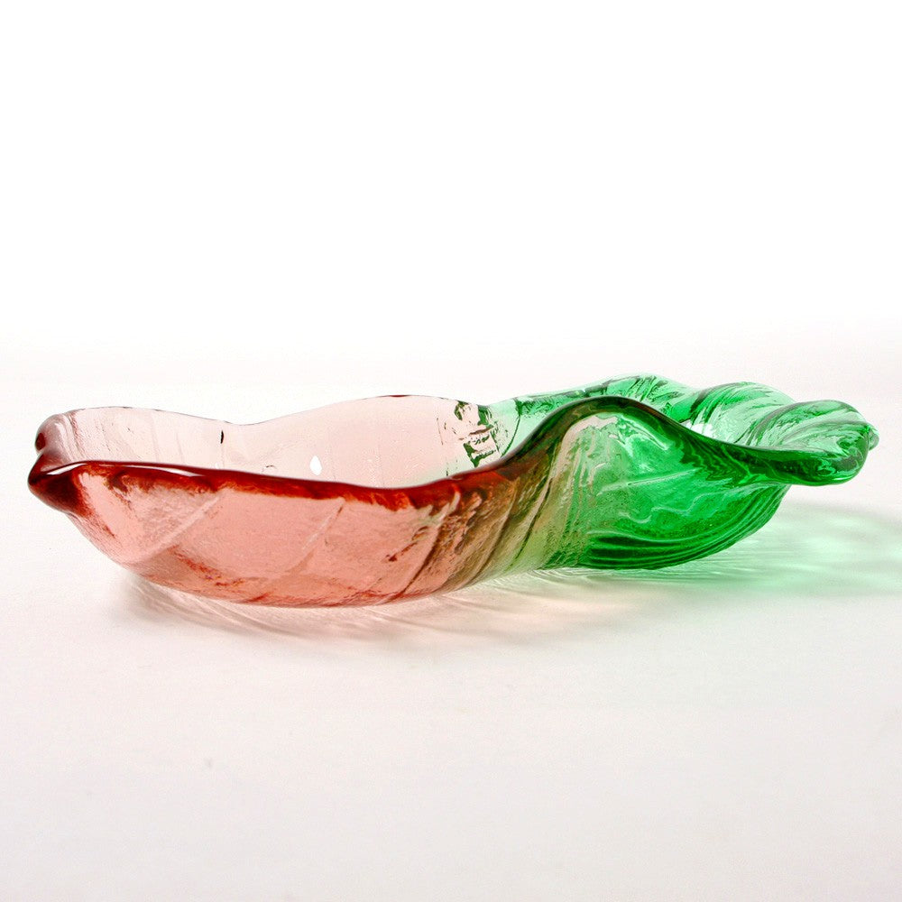 Glass beetroot shaped bowl