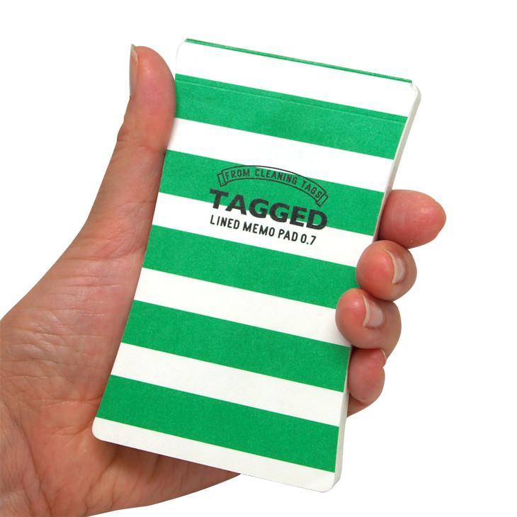 Waterproof Notepad Made in Japan | Green Strips-L