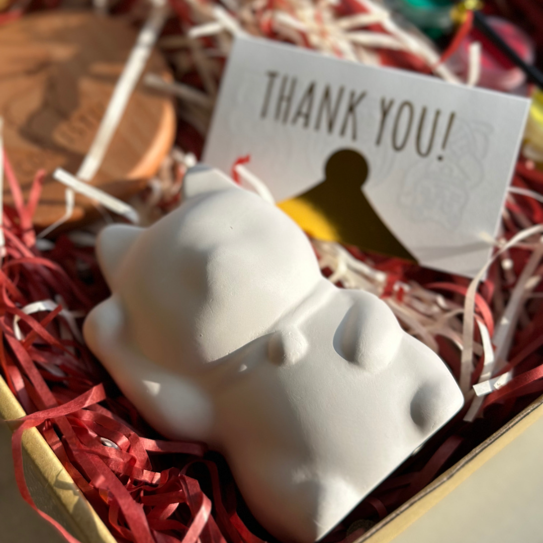Japanese origin self-painted gift box set - Lucky Cat