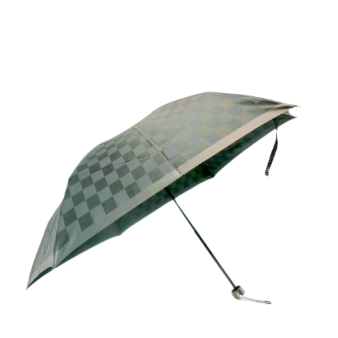 Lightweight folding umbrella made in Japan (Koshu first dyed Zhuzi fabric) - Ichimatsu handle