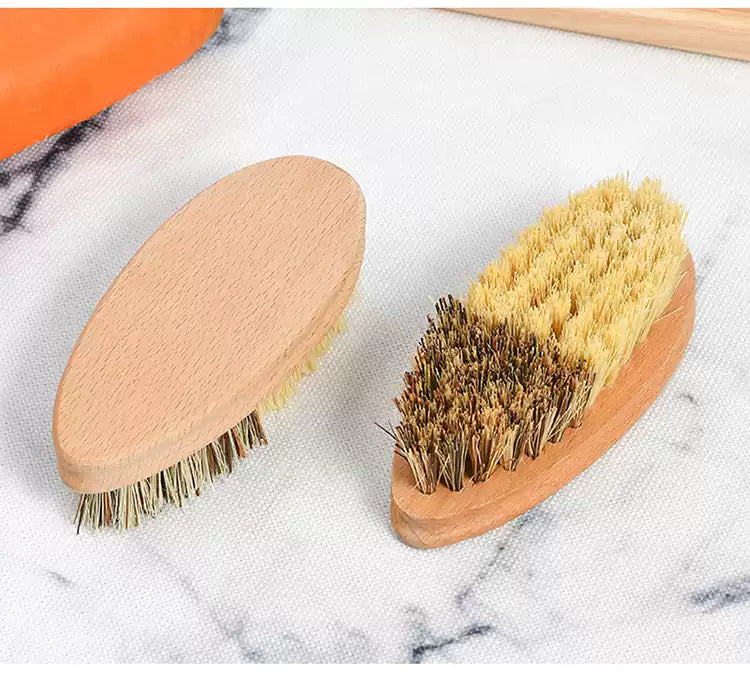 Natural coconut palm sisal fruit and vegetable brush